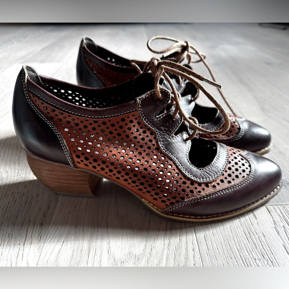 Spring Step L’Artiste Collection Leather Dark Academia Taylor Swift Style Heels